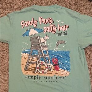 Simply Southern Aqua Beach Dog T-Shirt